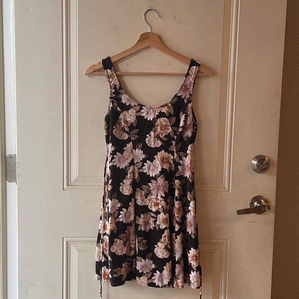 XXI Black Floral Mini Dress